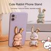 Foldable Bunny Phone Stand Cute Rabbit Phone Holder for Desk Adjustable Phone