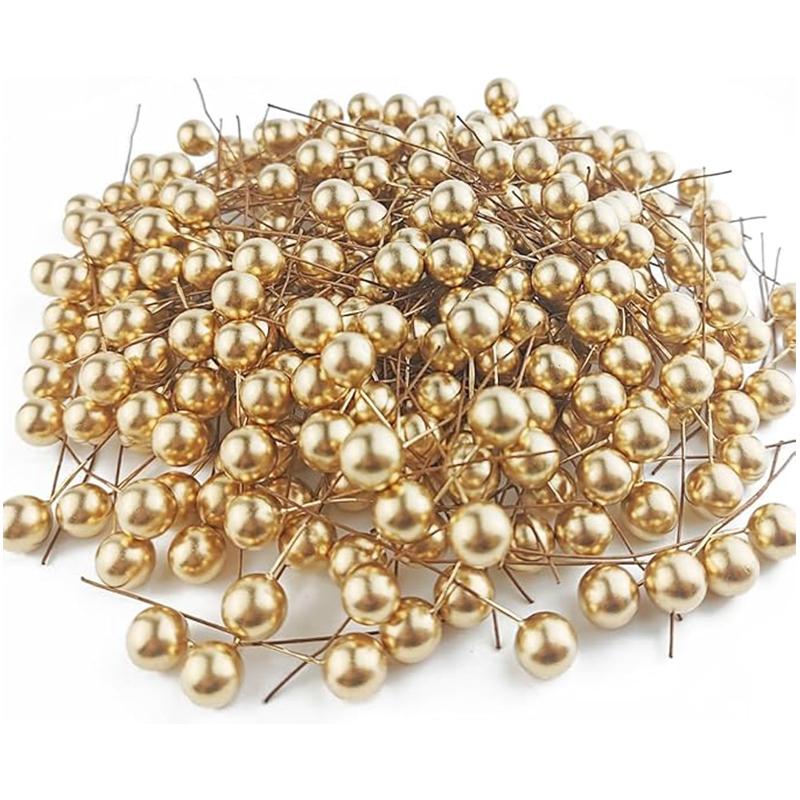 50 шт. Пенопластовые искусственные ягоды падуба Мини Рождественские красные ягоды для украшения рождественской елки Домашние украшения Навидад Новый год