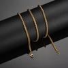 Золотая цепочка-киль из нержавеющей стали для мужчин и женщин - Модная бижутерия различной ширины