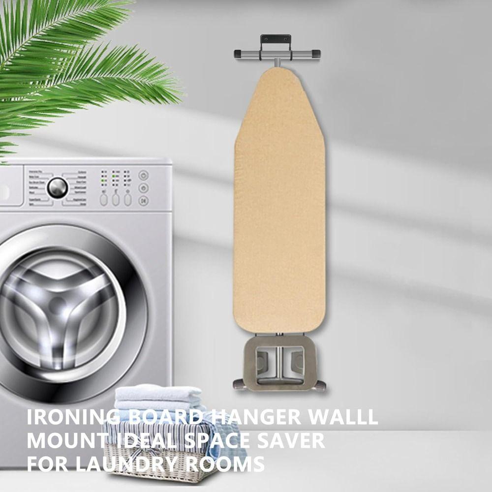 Easy Install Ironing Board Hanger Space Saving Iron Board Holder Laundry Room Storage