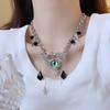 Wings Metal Chain Necklace Eye Punk Gothic Necklace Elegant Ghost Necklace Women  Gifts