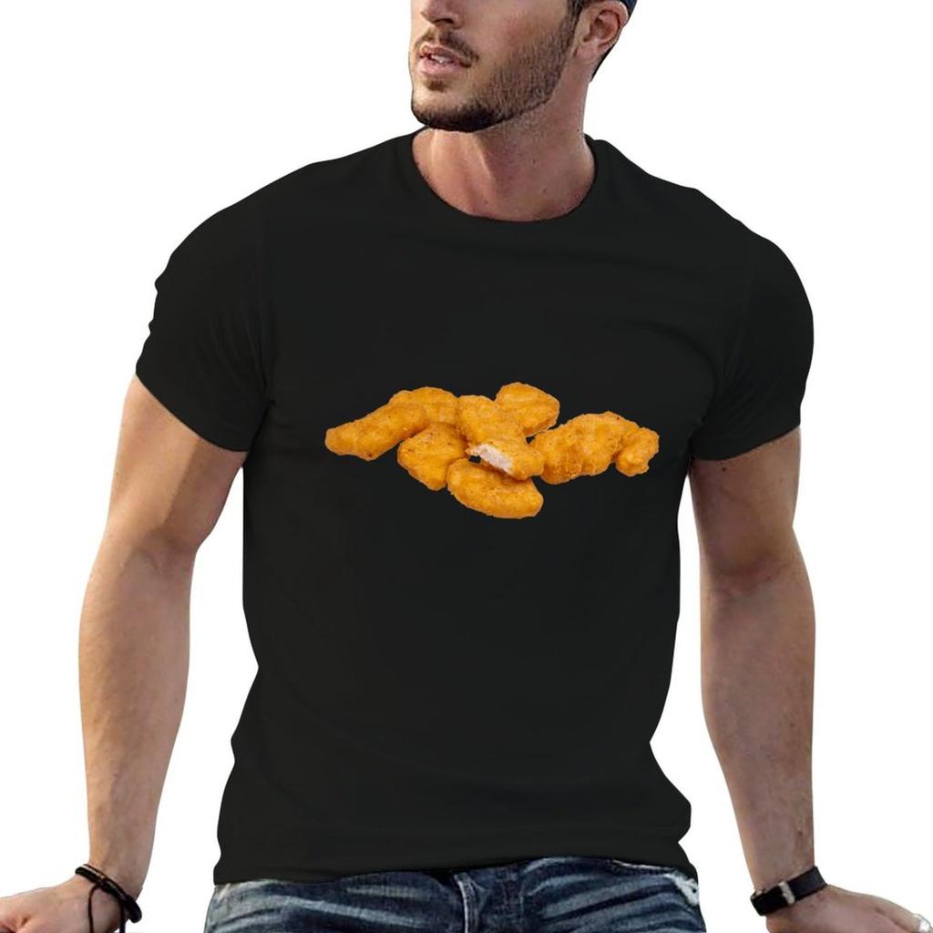 Chicken Nuggets T-Shirt Active Sports Short Sleeve Cotton Shirt