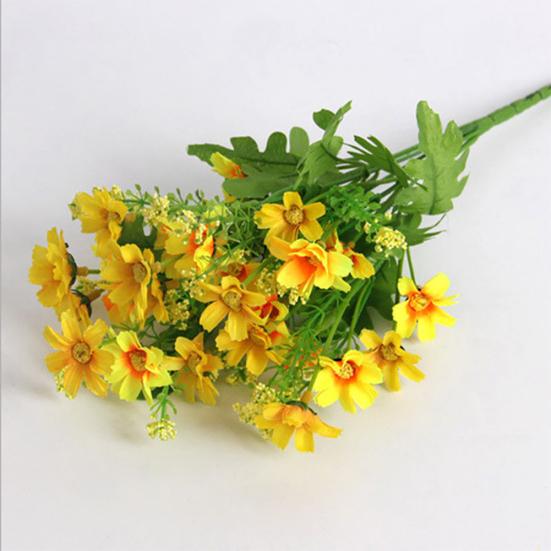 1 букет из 28 головок сушеных искусственных шелковых цветов букет домашнего декора