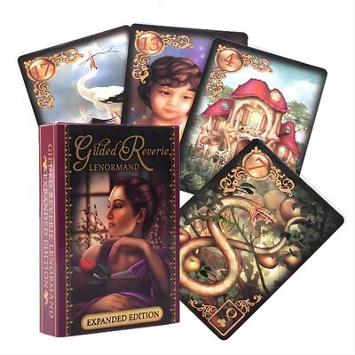 Позолоченная Reverie Lenormand Oracle 47 шт./компл. Судьба гадальная карточная настольная игра для взрослых детей развлекательная игра 10,4*7,3 см
