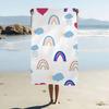 Cartoon Rainbow Print Beach Towel Colorful Bath Towels For Girl Microfiber Quick Dry Sand Free Beach Yoga Spa Gym Pool