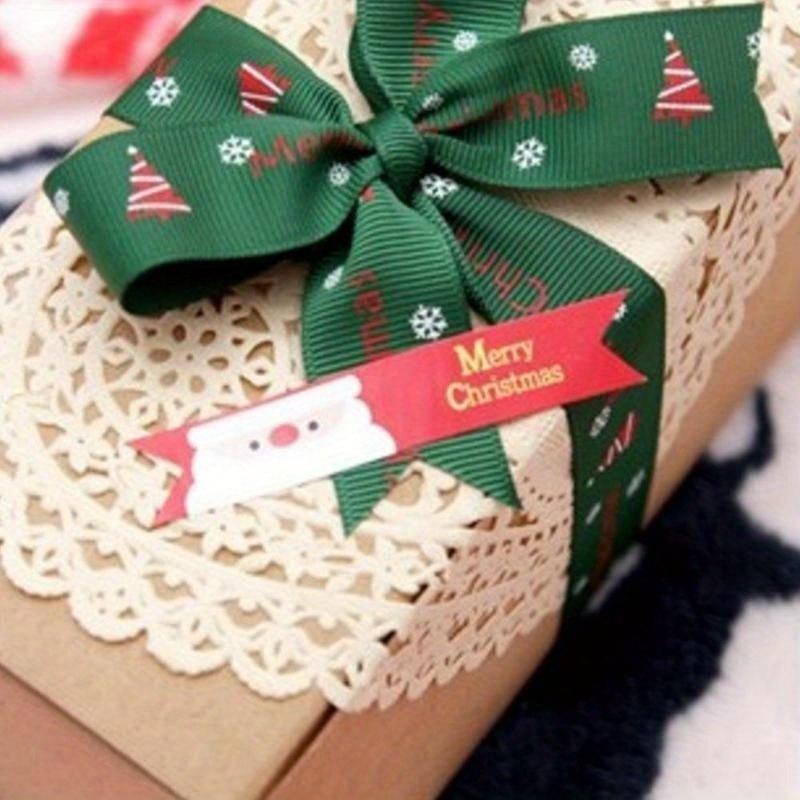 10 шт./компл. Милые Рождественские Санта-Клаус и снеговик, наклейки, бумажные бирки, этикетки, рождественский подарок