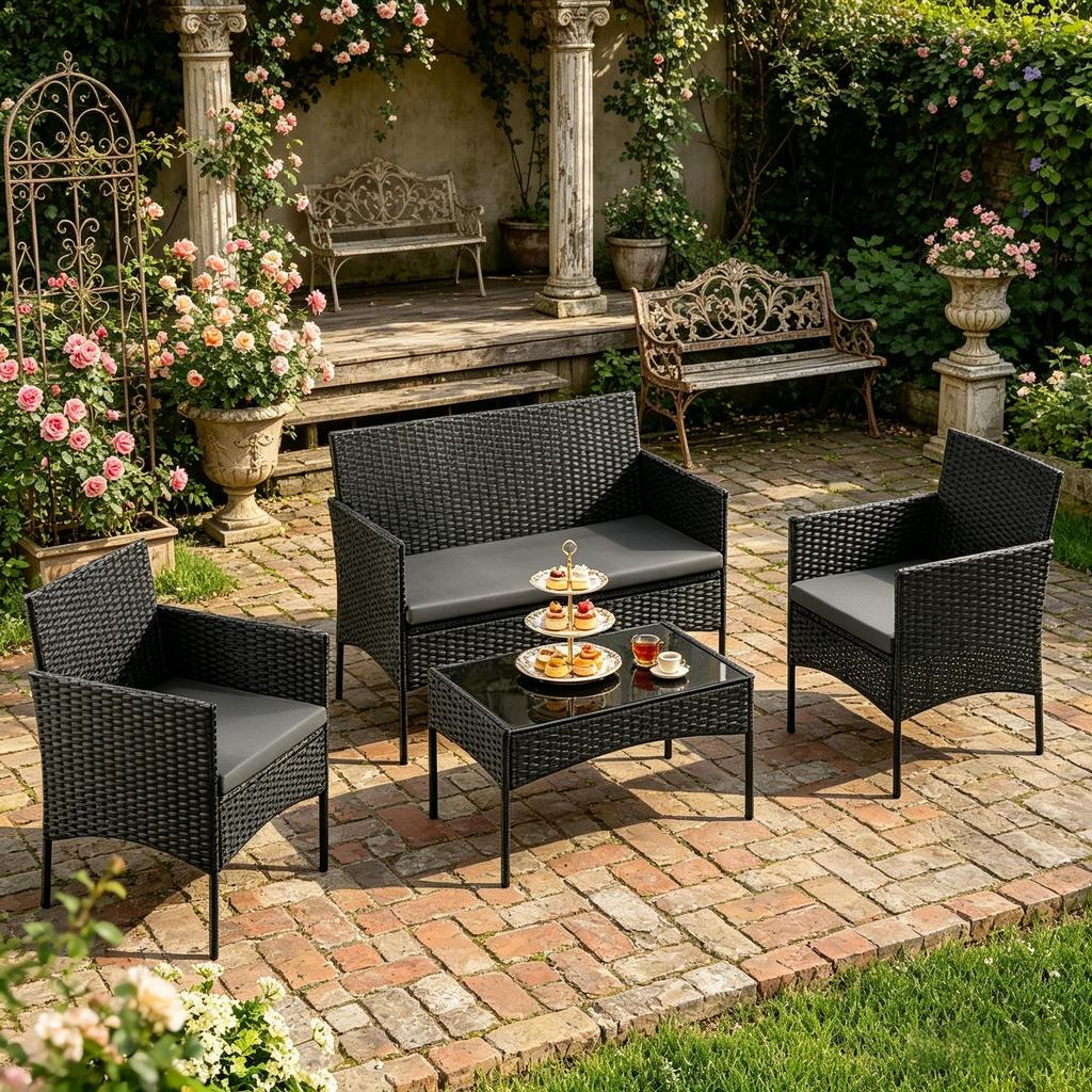 Elegant outdoor furniture set, garden furniture set, conversation furniture set, balcony furniture set