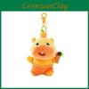 Plush Cartoon Capybara Keychain Pendant With Rotating And Functions Magnetic