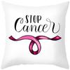 Peach Skin Pillow Cover Letter Ribbon Printing Sofa  Cushion  Household Goods