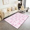 Erosebridal Bowknot Ribbon Carpet White Bows Area Rug 4'11" x 3'3" Black Princess Indoor Floor Mat Modern Simple Bow-Tie Decorative Rug for