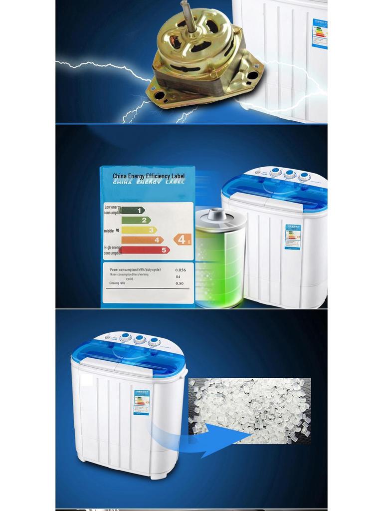 3.6КГ Бытовая Полуавтоматическая Стиральная Машина с Двумя Баками для Детского и Детского Белья