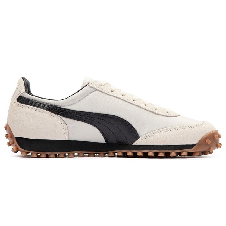 Puma Кроссовки Fast Rider Og Cn Тканевые с круглым носком на шнуровке, низкие, для повседневной носки, унисекс, молочно-белые, черные 387323-03