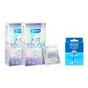 Durex Air Touch Jelly Condoms, 10 Condoms Per Box (2 Boxes), Made from Latex. Includes a Free Sample (3 Durex Feel 5mL Lubricating Jelly Condoms). [.c