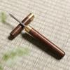 Stainless Steel Tea Needle Solid Sandalwood Ebony Wood Handle Sheath Durable Pu'er Tea Loosening Knife Tea Set Accessories