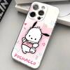 Cute Cartoon P-pochacco Silicone Phone Case Material For iPhone 17 16 15 11 12 13 14 Pro Max Mini Plus Soft TPU