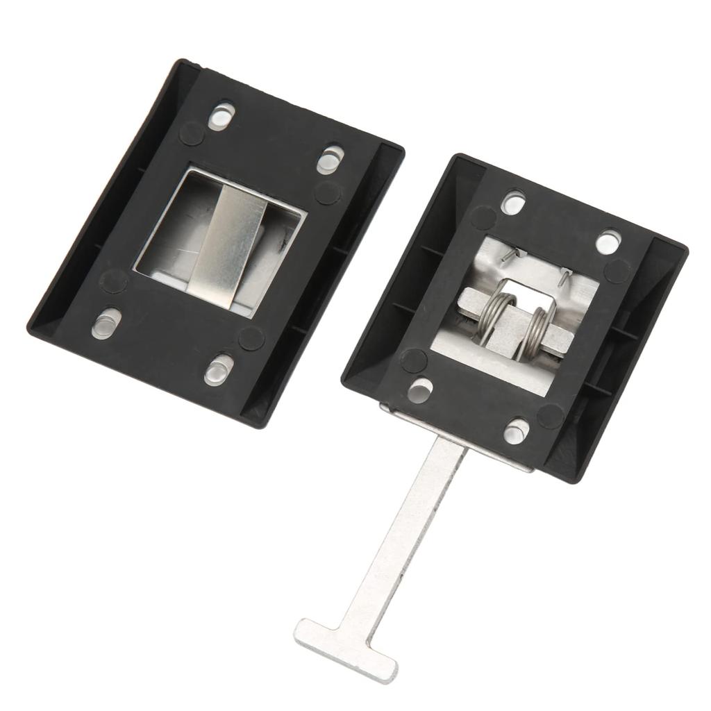 RV Trailer Door Holder, T-Style Entry Door Catch, Stainless Steel Trailer Latch with Rivet,