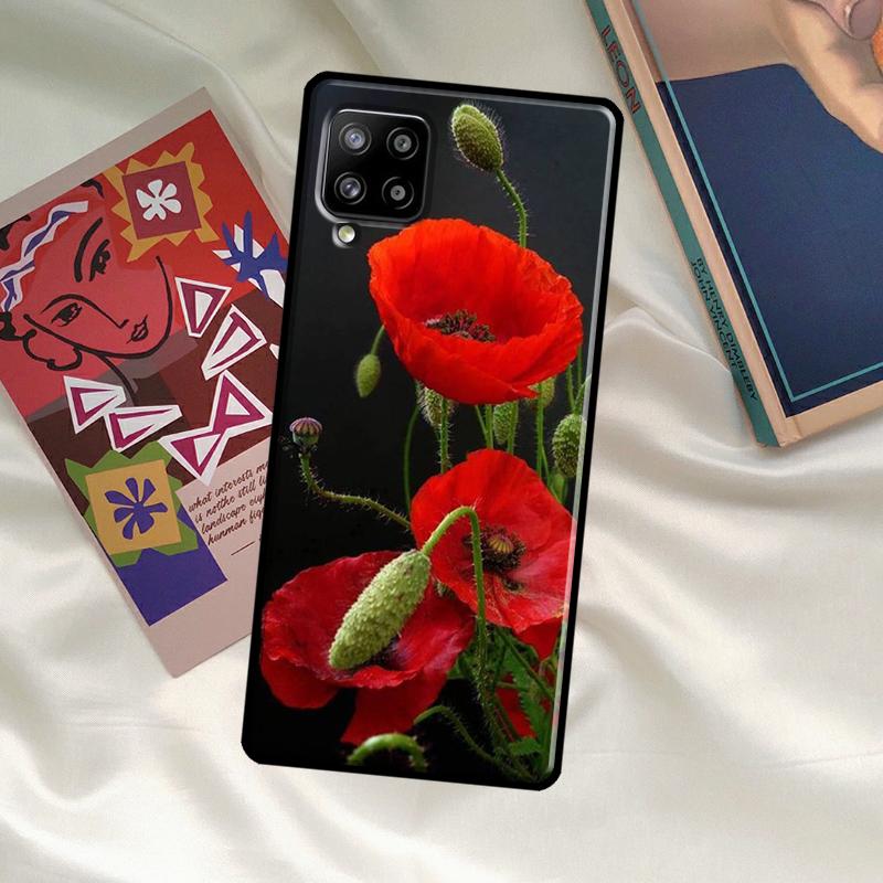 Poppy Flower Bloom Case For Samsung Galaxy A73 A53 A33 A23 A13 A51 A71 A12 A22 A32 A42 A52 A14 A34 A54 Cover