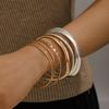 7 Pcs Gold Silver Bangle Bracelet Set for Women Multi Layer Stackable