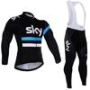 Team Version Tour De France Long-sleeved Cycling Suit Men's Spring and Autumn Breathable Road Bicycle Overalls