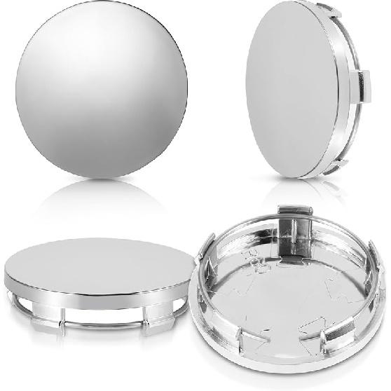 4 Pcs Hub Caps, 60Mm Wheel Center Caps Rim Hub Replacement Center Covers Universal ABS Snap In Wheel Center Hubcaps Plastic Polished Surface For Rims