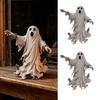 Фигурка призрака на Хэллоуин, Жуткая статуэтка призрака с лицом, кричащим, из смолы для полки в помещении, центральный элемент стола, декор для домашнего офиса