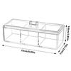 Cotton Pads Holder Organizer 3-Grid Cosmetic Pads Storage Box with Lid Acrylic Makeup Brush Holder Dispenser Transparent Cotton