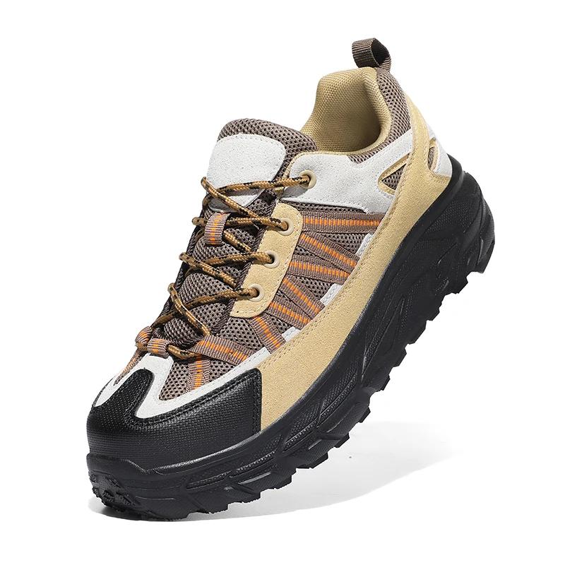 Модные дышащие уличные кроссовки на толстой подошве для скалолазания, кроссовки для тренировок в пустыне, большие размеры 39-48, походная обувь для мужчин, нескользящая