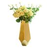 Металлическая ваза для цветов, Designer Stainless Steel Prism Glow Flower Vase (Gold, Pentagonal),  Behoma