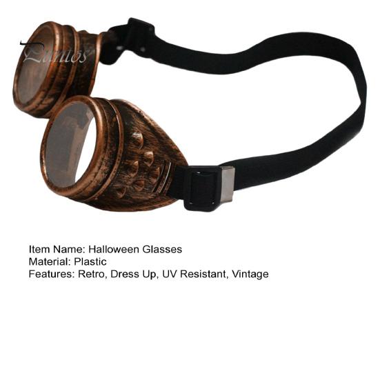 Очки в стиле стимпанк в стиле ретро, устойчивые к царапинам и ультрафиолету, винтажные классные очки на Хэллоуин для косплея на Хэллоуин