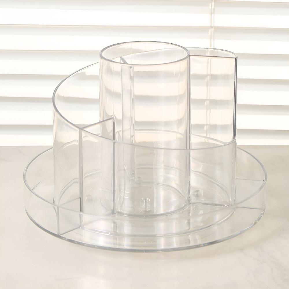 Simple Makeup Brushes Holder 360°Rotating Stationery Organizer Pen Storage Box  Student