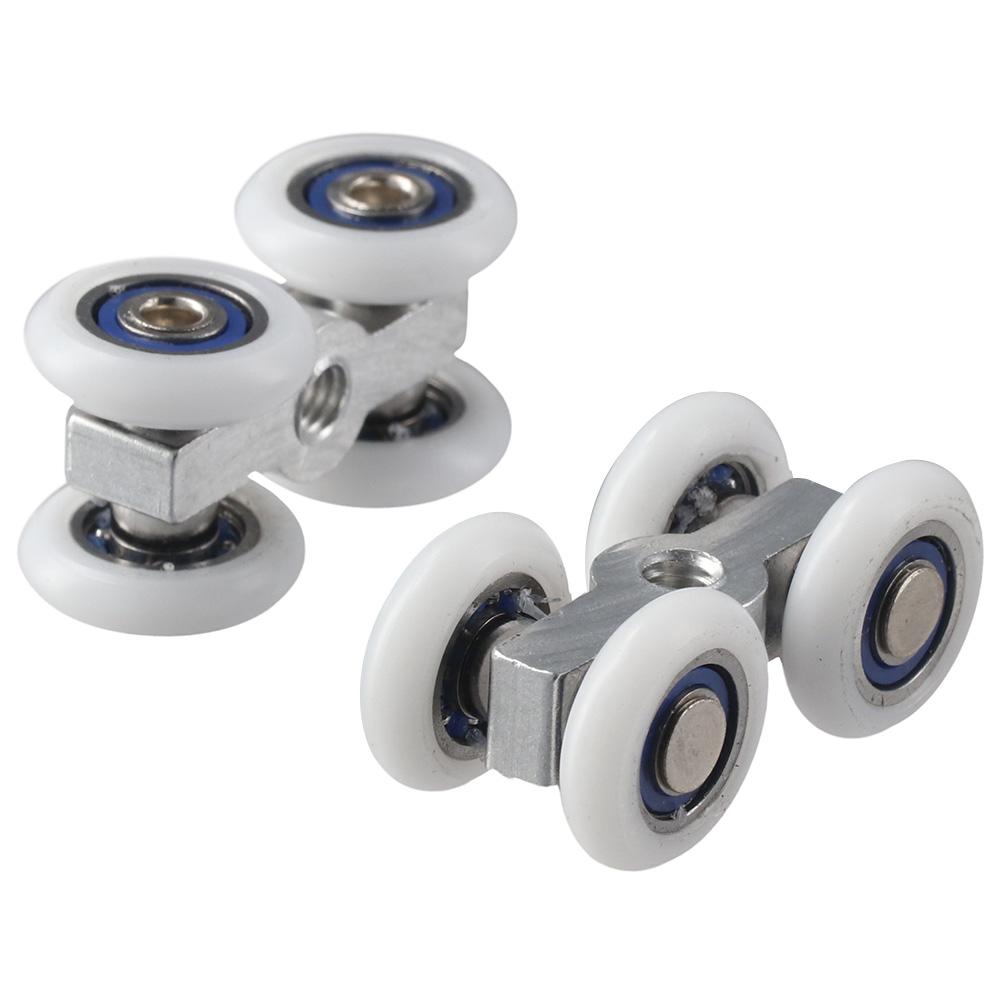 2 шт. металлический подвесной раздвижной ролик 1,85*0,87 дюйма комплект дверных роликов нержавеющий шкив фурнитура шкаф