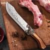 4 шт. нож для разделки мяса с головой дракона, выкованный вручную нож для обвалки, нож для забоя свиньи, профессиональные кухонные ножи, нож для чистки, разделочный нож