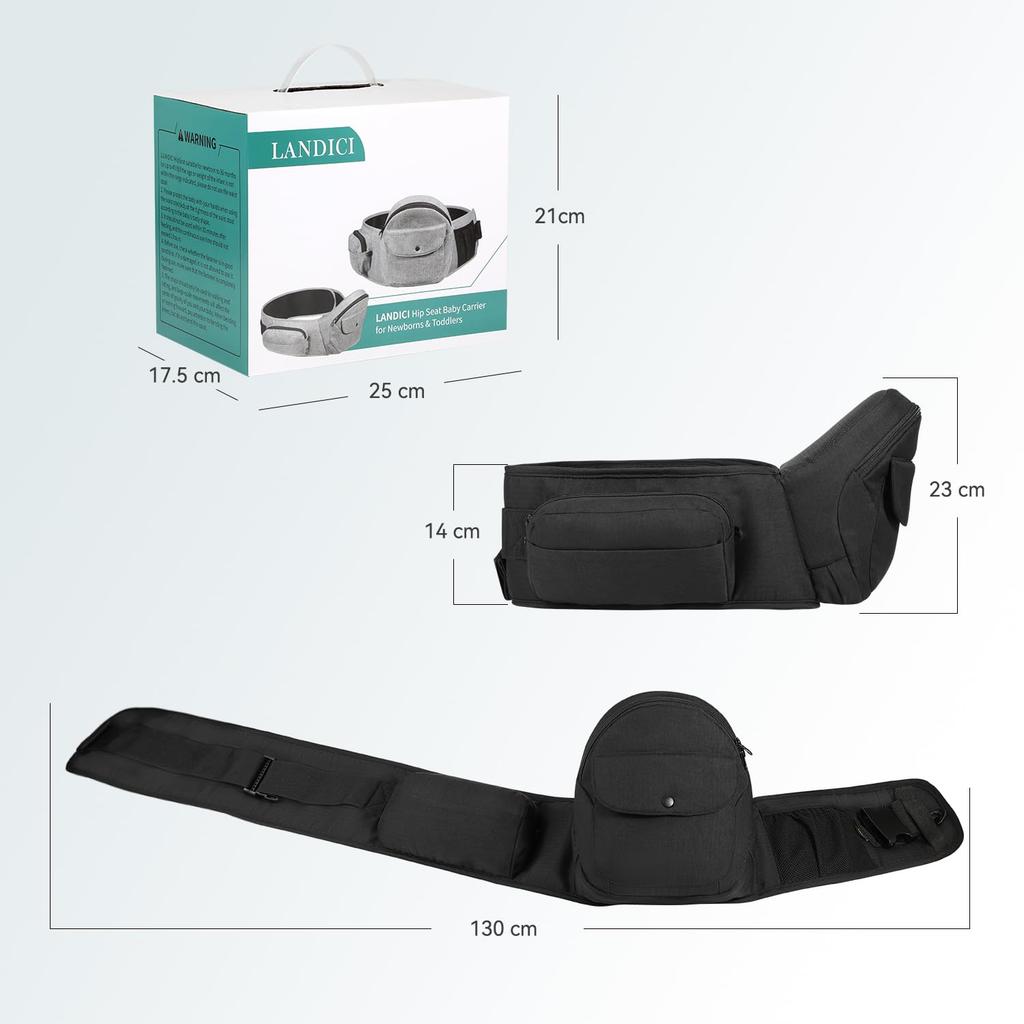 LANDICI Hip Carrying Piggyback Baby Face Side Side для новорожденных до 3 лет. Вместимость сумки для хранения. Уменьшает нагрузку на поясницу. Подарок ребенку на выход.