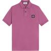 Поло с коротким рукавом облегающего кроя с нашивкой-логотипом Мужские поло Розово-розовый 81152SC17-V0086