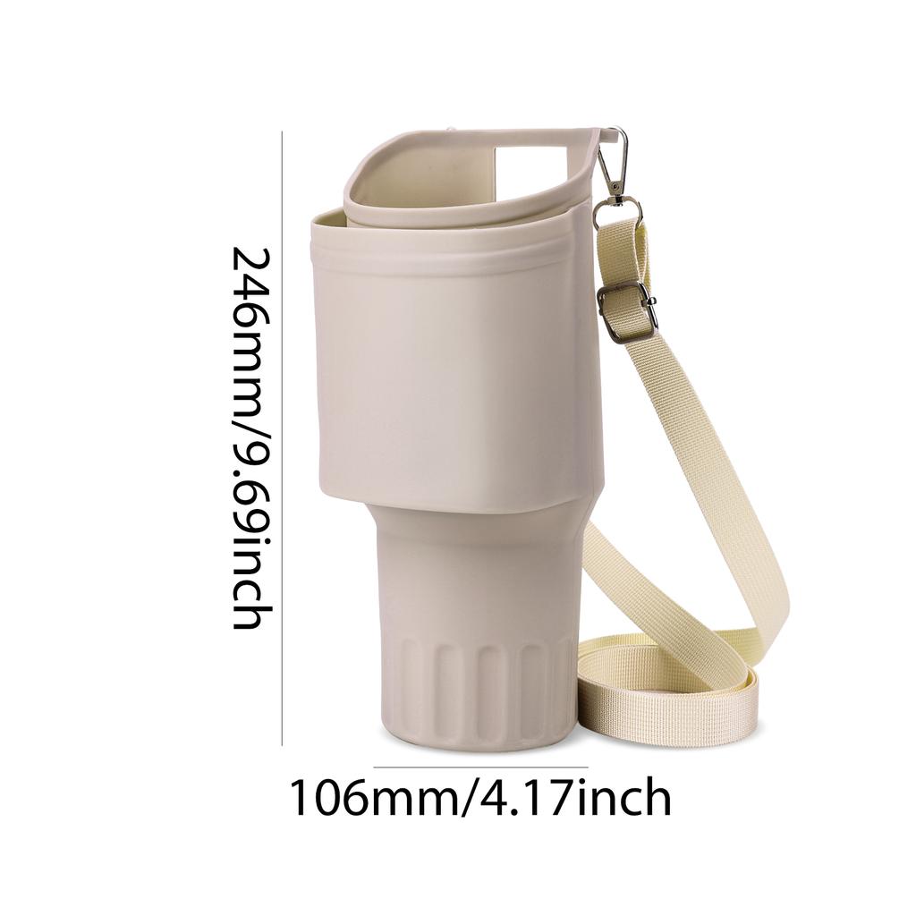 FE# Силиконовый чехол для стакана Термостойкий Устойчивый к царапинам Аксессуары для чашек (хаки)