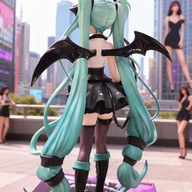 New anime character Hatsune Miku a little devil a raccoon and a dark ange suitable for decorations toys models tabletop ornamen