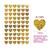 600pcs/10 Sheets Laser Hearts Love Stickers Glitter Adhesive Heart Sticker Labels For Student Planner Scrapbook