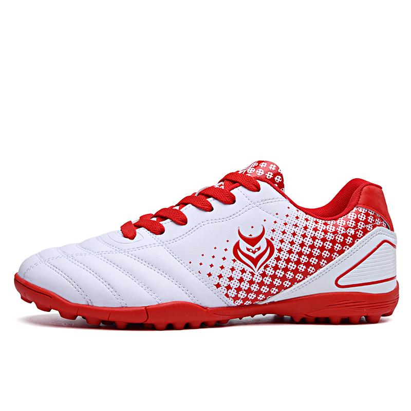 Unisex Leather Rubber Soft Bottom Short Nail Football Boots Youth Competition Professional Football Shoes