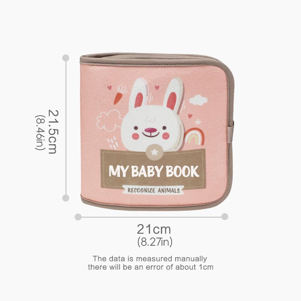 Soft Baby Book Montessori Early Education Quiet Cloth Book Learning Toys for Babies 0-3 Years and Up Enlightenment Puzzle