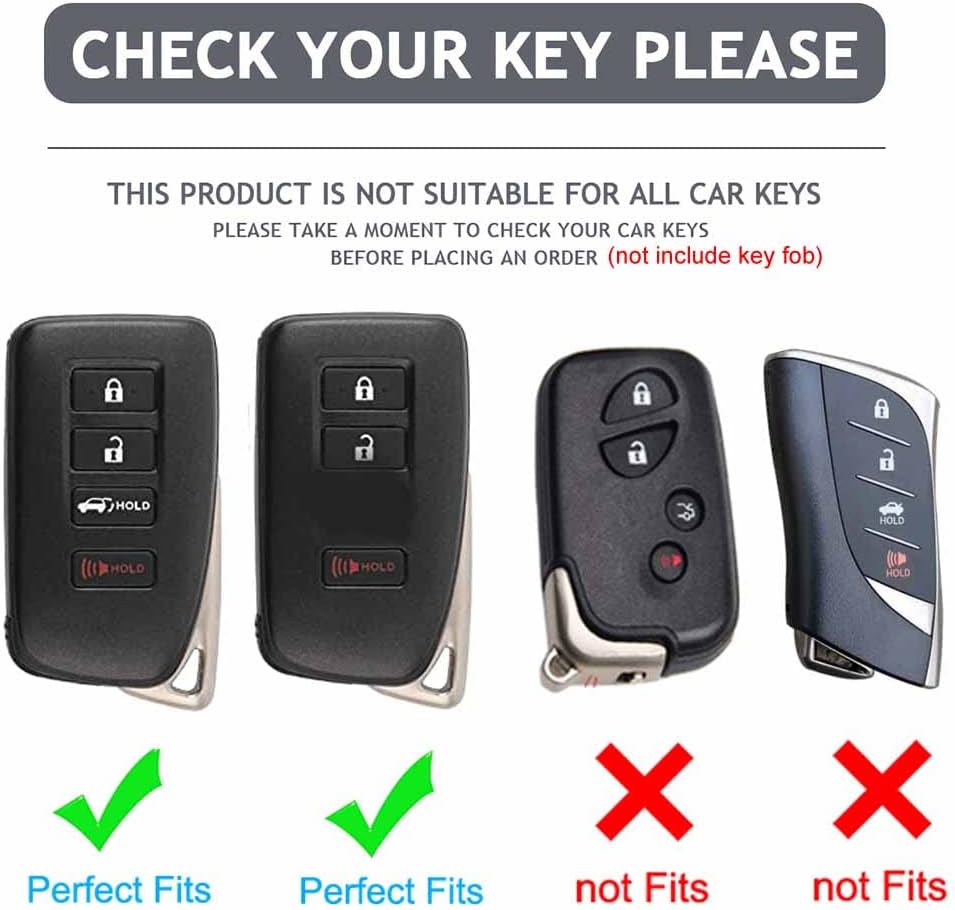 Чехол для ключа Lexus Key Fob Cover, для Lexus ES RX GS GX is LC LS NX RS LX RC Premium Soft TPU Full Cover Protection Key Fob Case Remote Key Holder