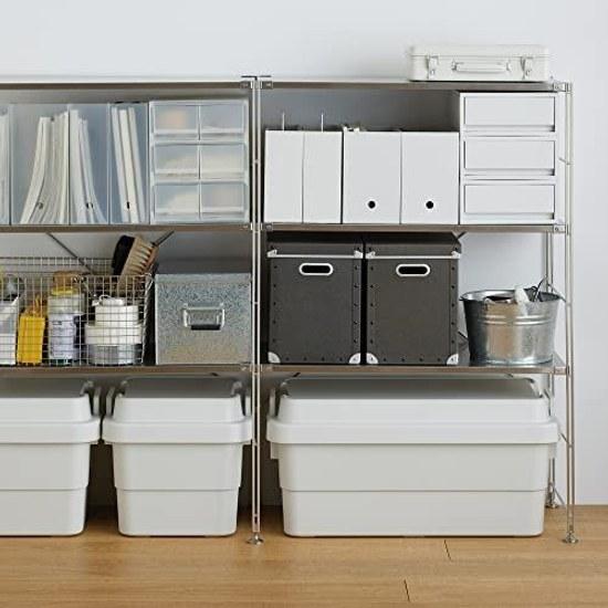 Muji Пластиковый бокс для документов из переработанного полипропилена Стандартный тип Широкий Бело-серый Приблизительно Ширина 15Глубина 32Высота 24 см