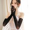 Sheer Seamless Sunscreen Anti-UV Over Elbow Length Transparent Long Gloves Ultra-Thin Mittens