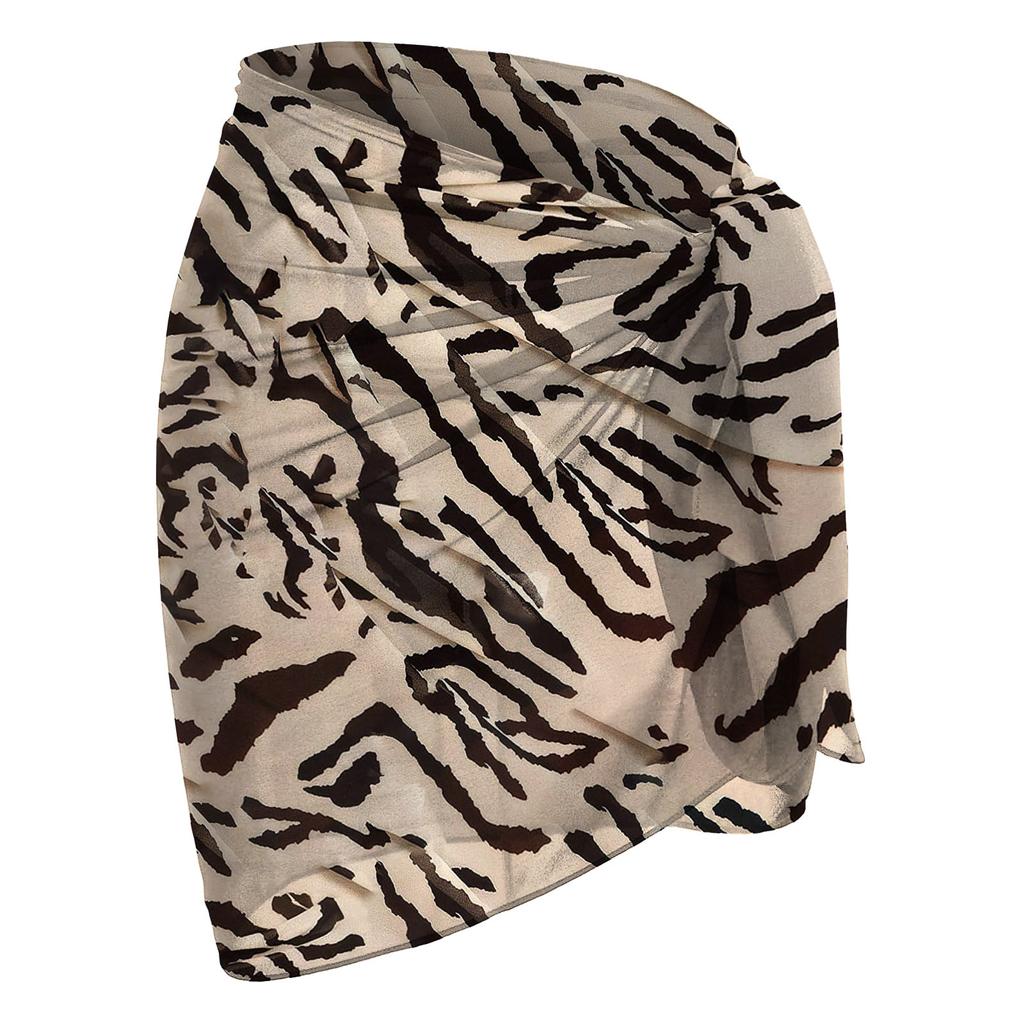 Women's Sarong Beach Wrap Skirt Transparent Bikini Wrap Cover Up Swimsuit