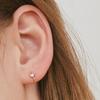 Серьги-гвоздики из 14-каратного золота с круглым бриллиантом