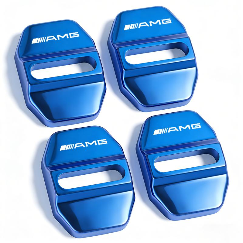 4Pcs Car Door Lock Cover Stainless Steel Protector Tire Valve For Mercedes Benz AMG W204 W205 W203 W211 W212 W213 W201 W210 W168 CA1
