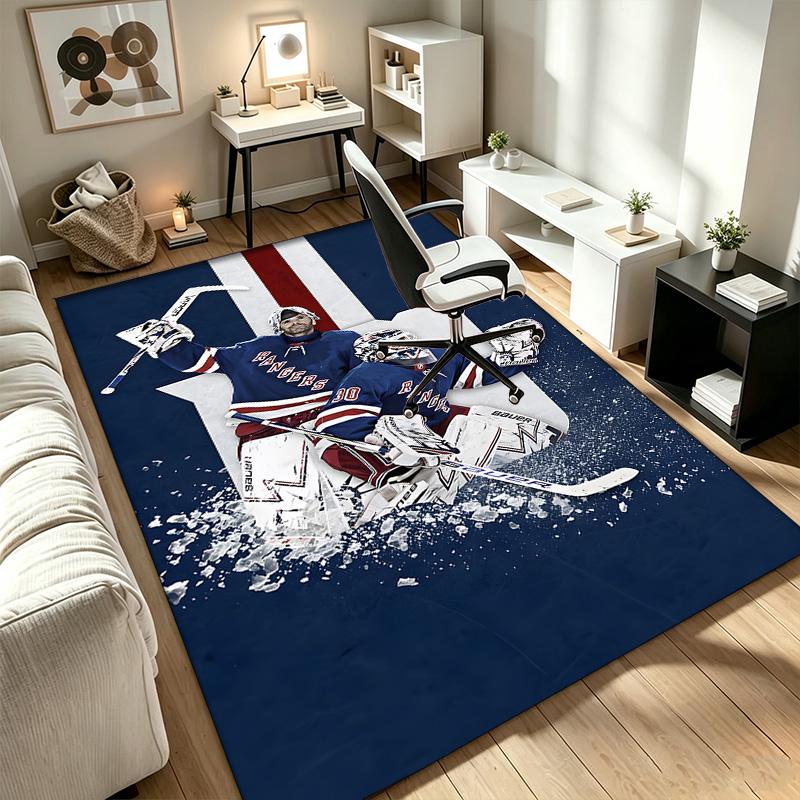 Winnipeg Blue Bombers Carpet Non-slip Indoor Mat Suitable for Office Chair Living Room Computer Desk Decorative Home Office Carpet Polyester Fiber Ma