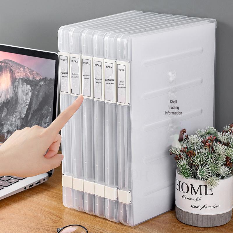 A4 Transparent Document Organizer: Thick Plastic File & Voucher Storage Box