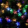 Solar Garden Light Led Cherry Flower Lighting Fairy String Lights Outdoor Christmas Lamp Blossom Festoon Party Home Decoration
