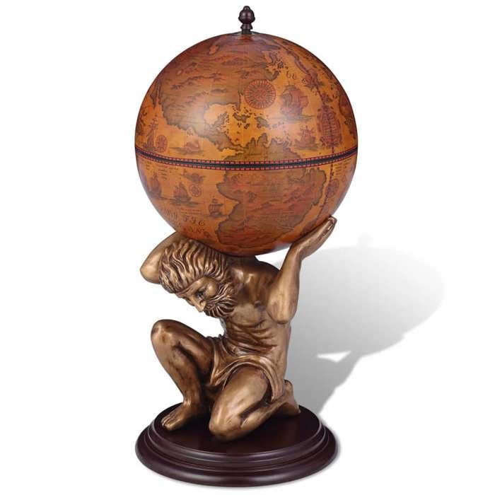 VidaXL Bar In the Shape of a Globe Atlas 42 X 42 X 85 Cm 241958