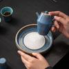 Sushic Ceramic Blue Dai Silver Glaze Kung Fu Tea Set by Master Zheng Wenqiang